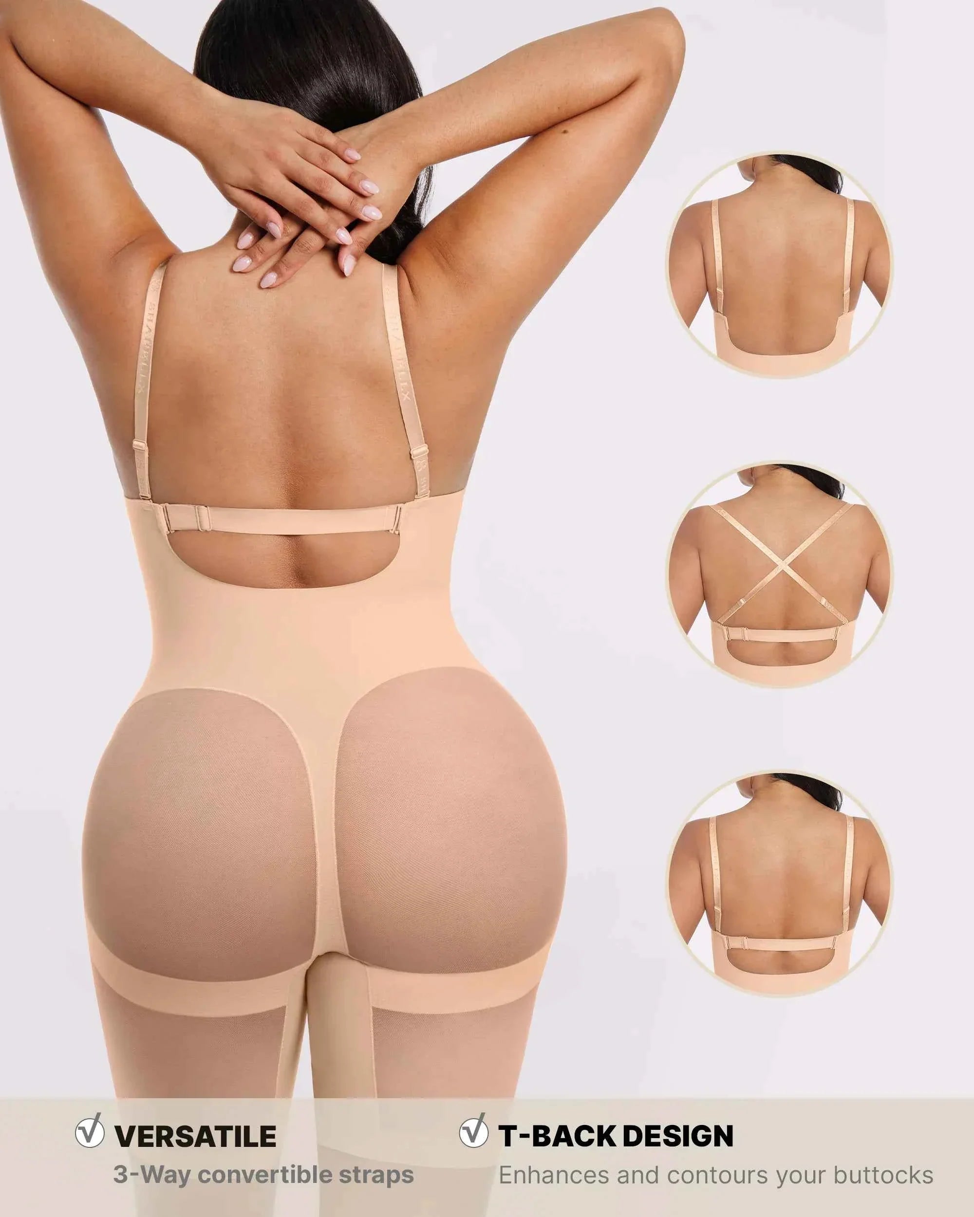 Bare Essentialsâ„?MeshSmoothâ„?Low Back Mid Thigh Bodysuit
