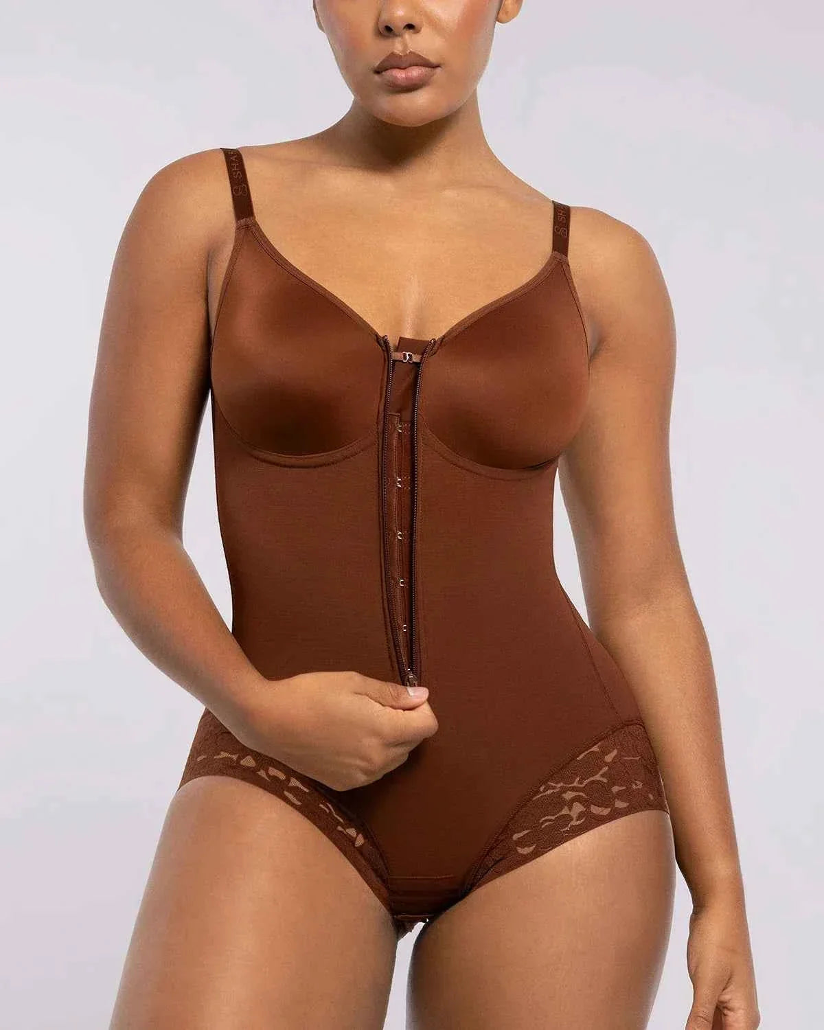 Bare Essentials Full Body Bodysuit - Black Lace Adjustable