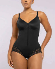 Bare Essentials Full Body Bodysuit - Black Lace Adjustable