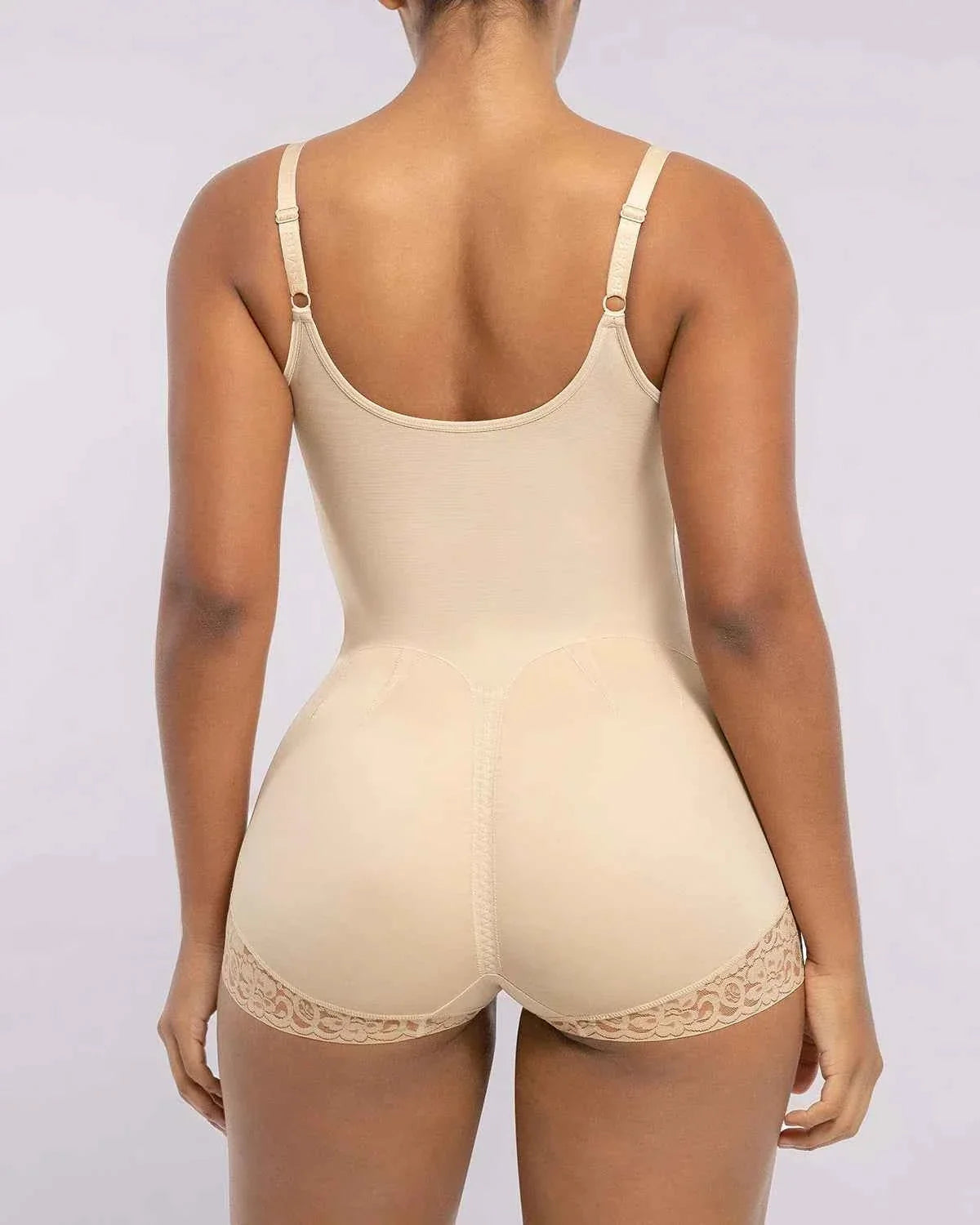 Bare Essentials Full Body Bodysuit - Black Lace Adjustable