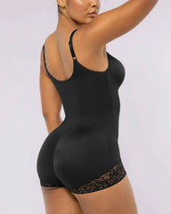 Bare Essentials Full Body Bodysuit - Black Lace Adjustable