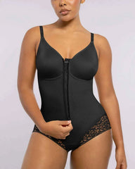 Bare Essentials Full Body Bodysuit - Black Lace Adjustable