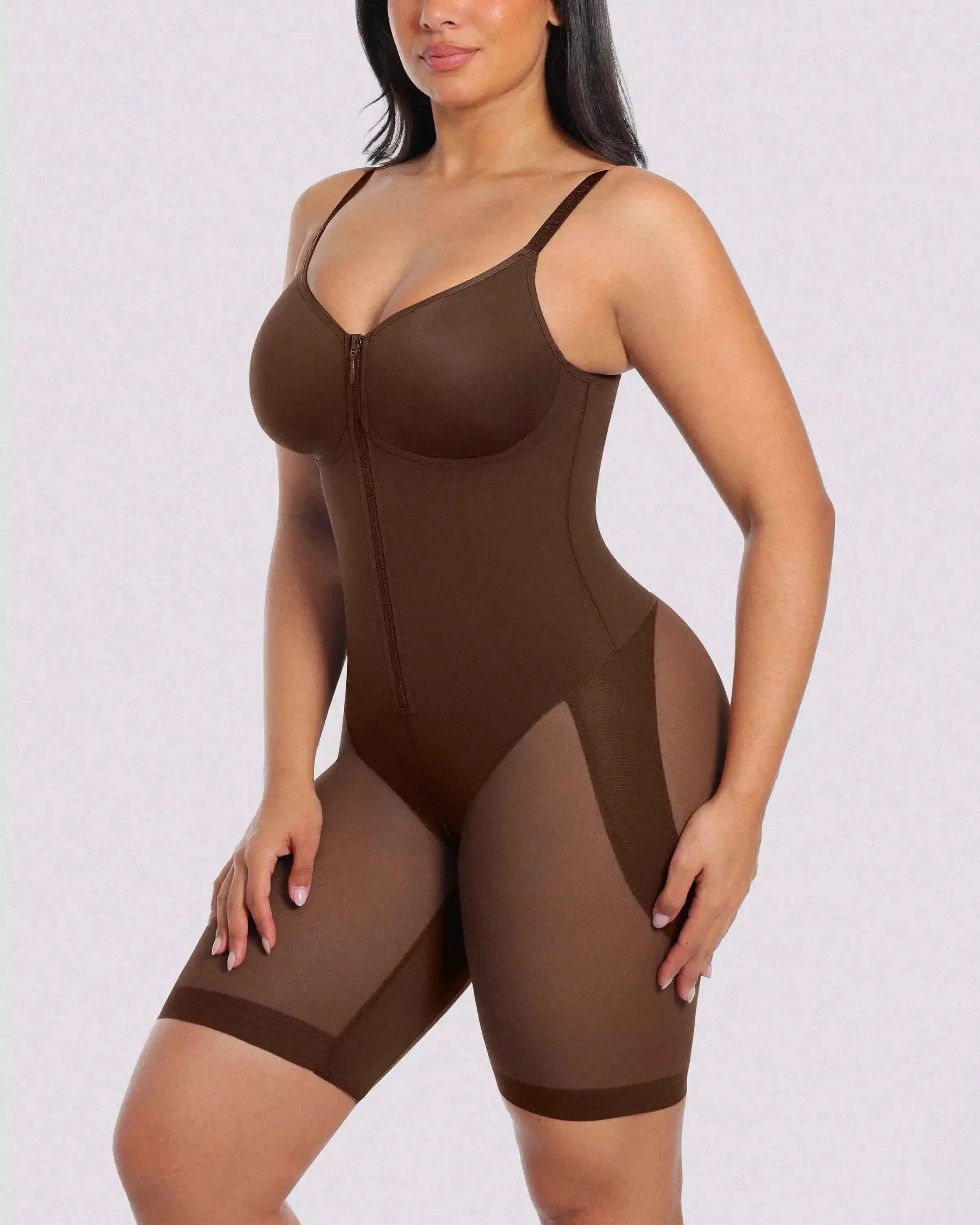 Bare Essentials Midi Bodysuit - Black Seamless Shaping