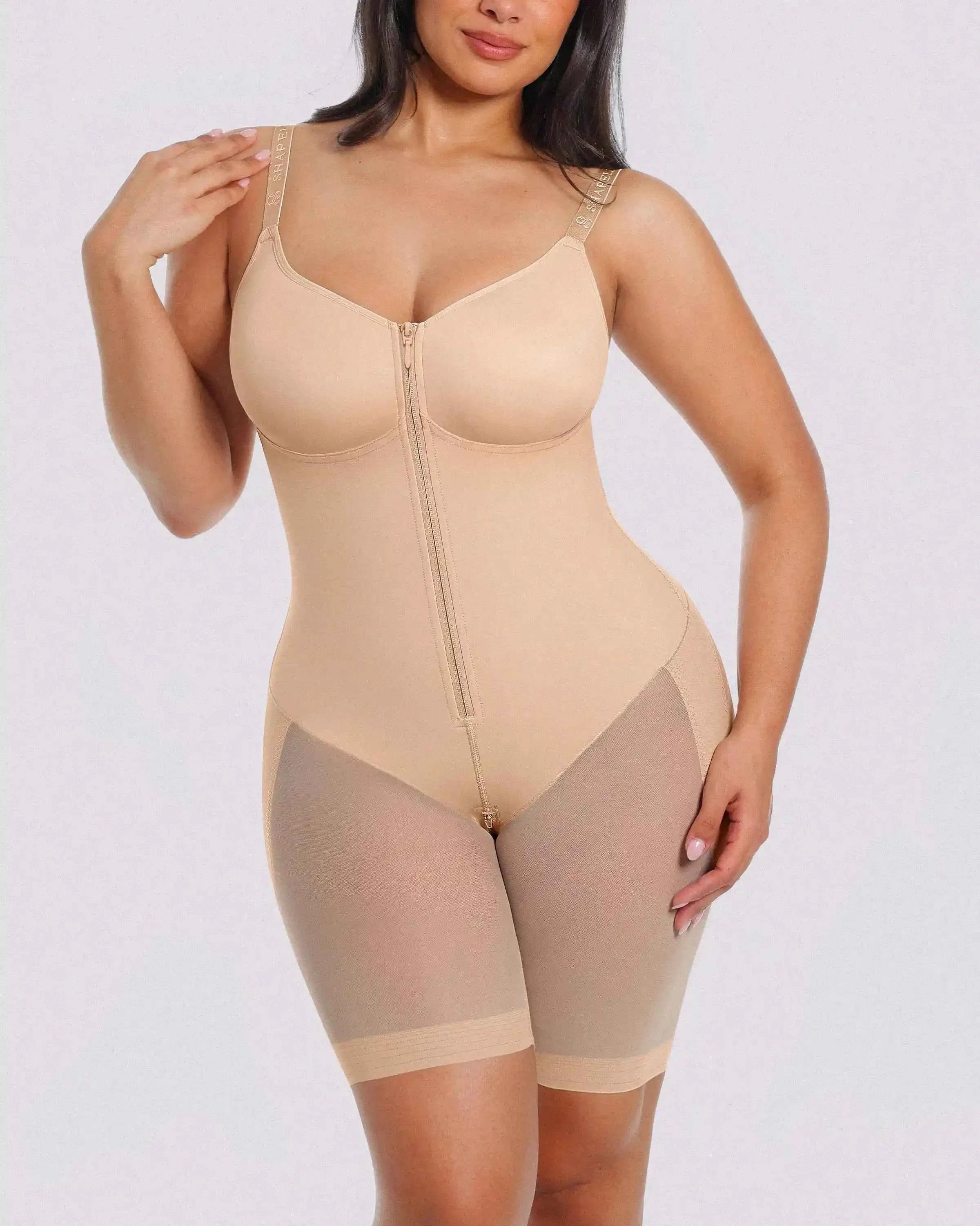 Bare Essentials Midi Bodysuit - Black Seamless Shaping
