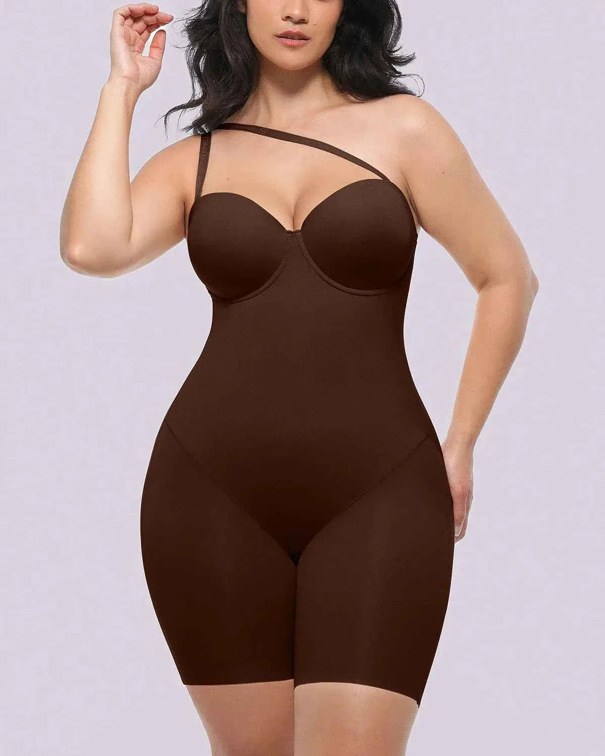 Bare Essentials Midi Bodysuit - Black Strapless
