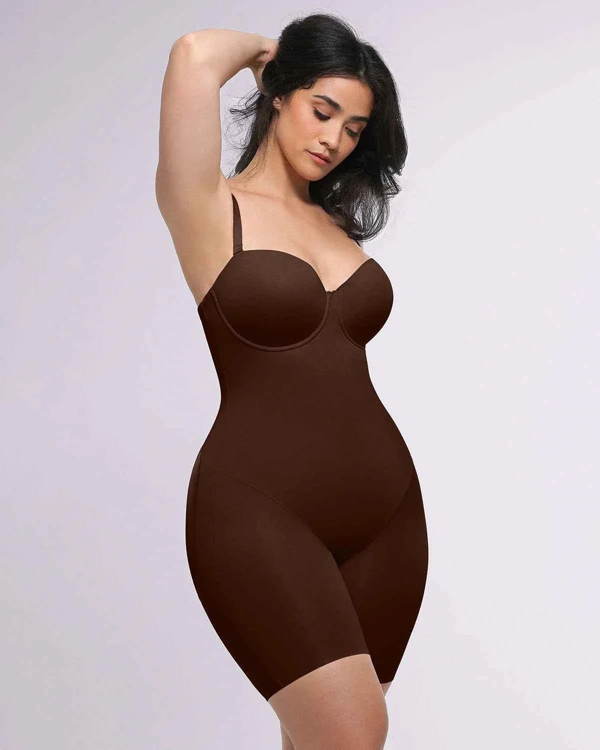 Bare Essentials Midi Dress - Black Strapless
