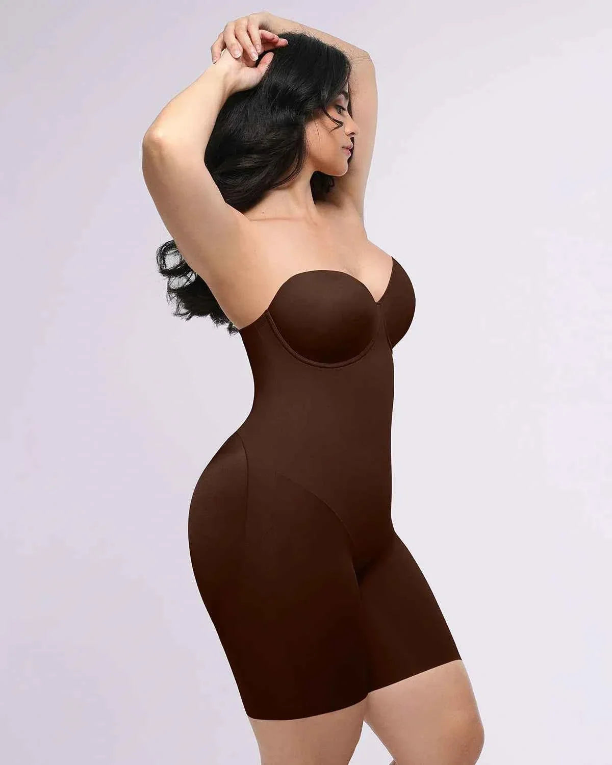 Bare Essentials Midi Dress - Black Strapless