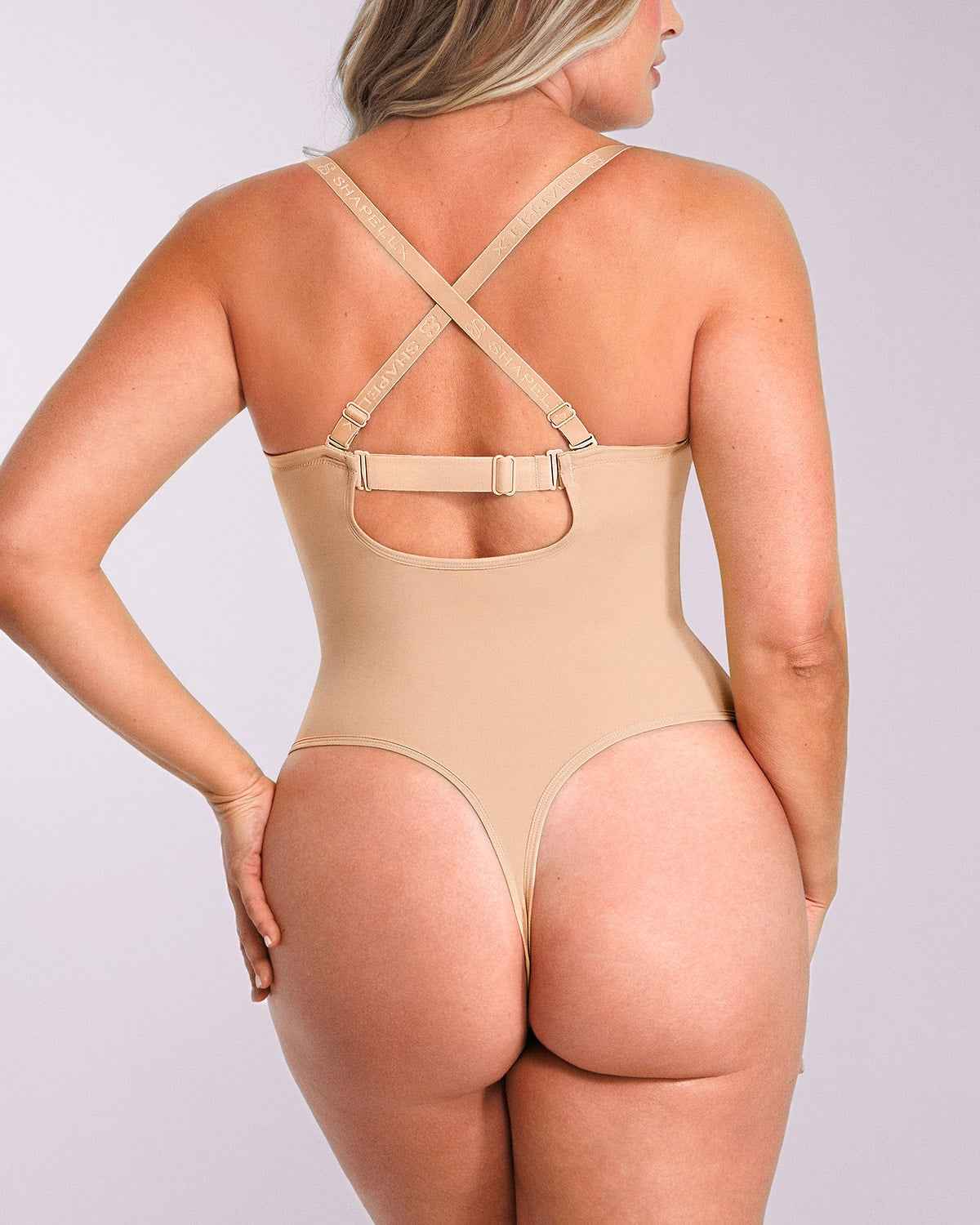 Bare Essentials Strapless Bodysuit - Black Thong