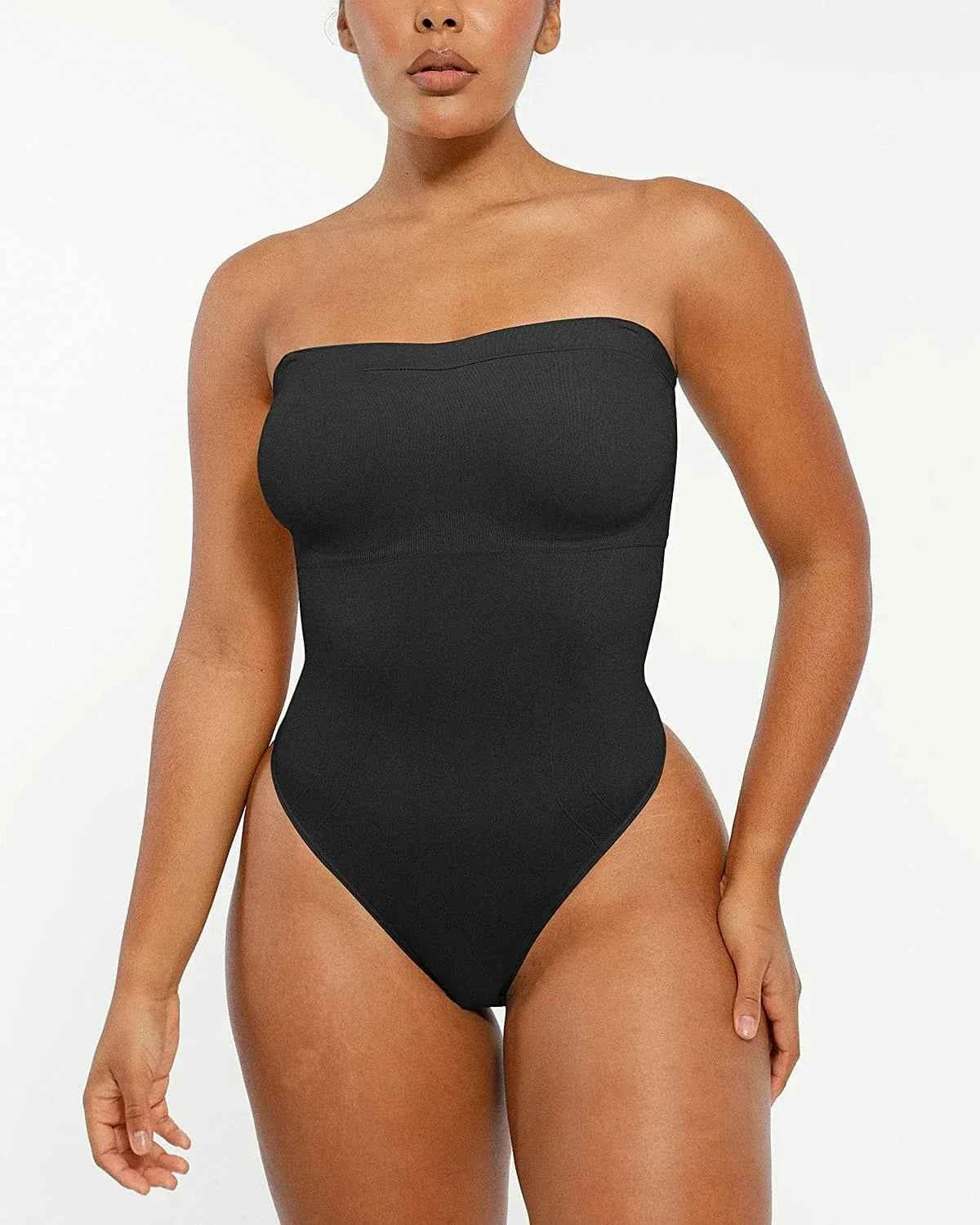 Bare Essentials Strapless Bodysuit - Black Sculpting