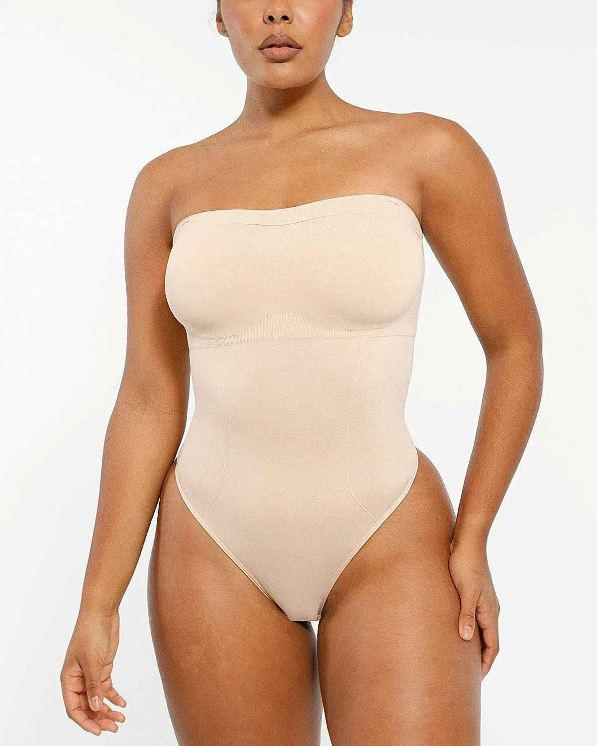 Bare Essentials Strapless Bodysuit - Black Sculpting