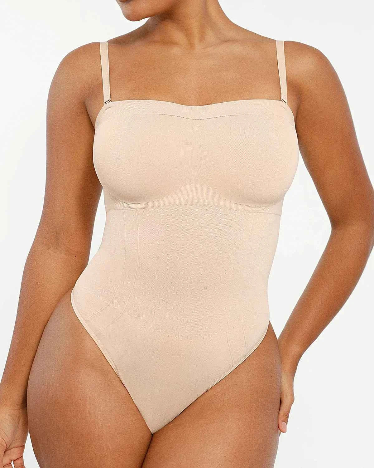 Bare Essentials Strapless Bodysuit - Black Sculpting