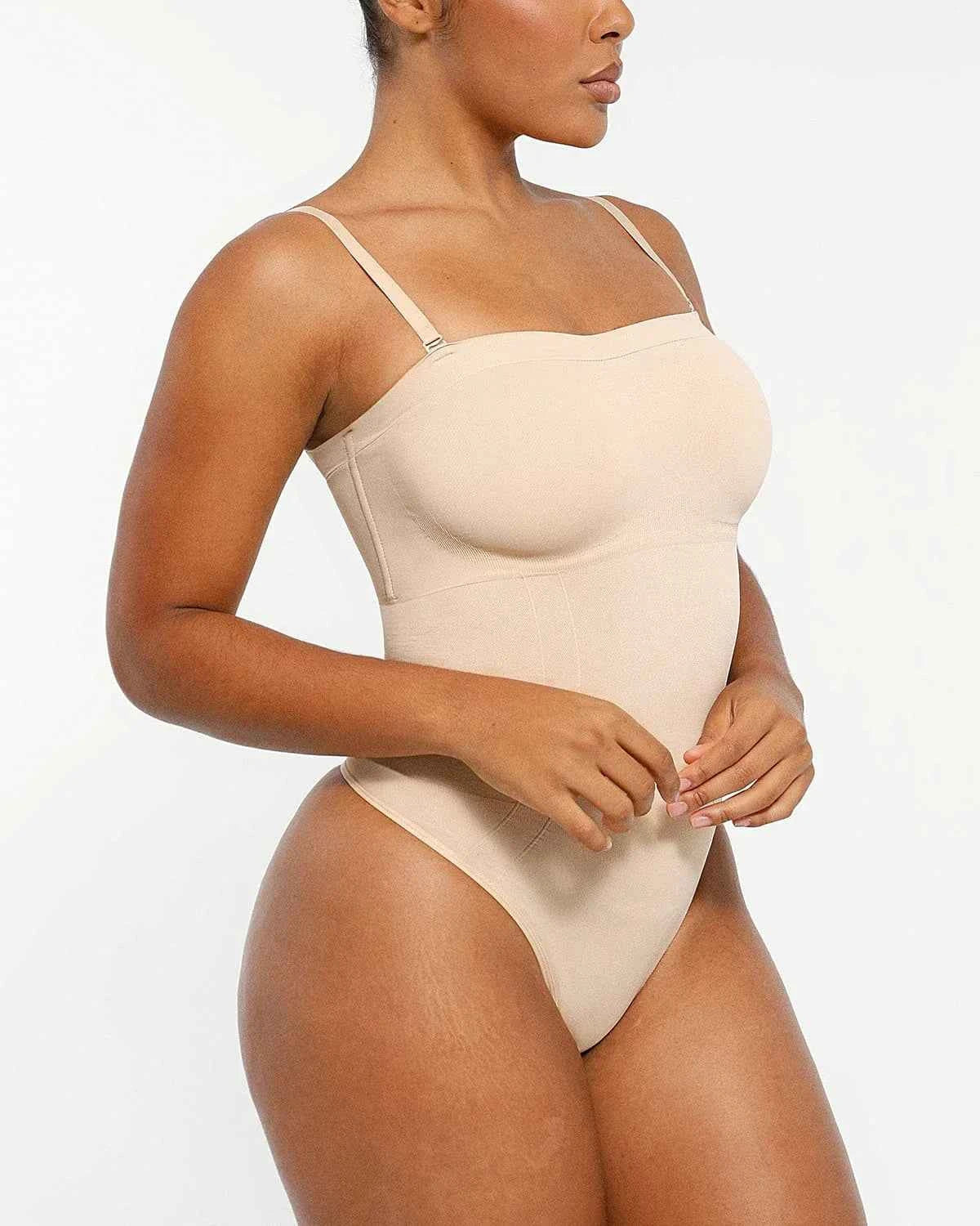 Bare Essentials Strapless Bodysuit - Black Sculpting
