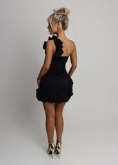 Be The One Ruffle Mini Dress - Black