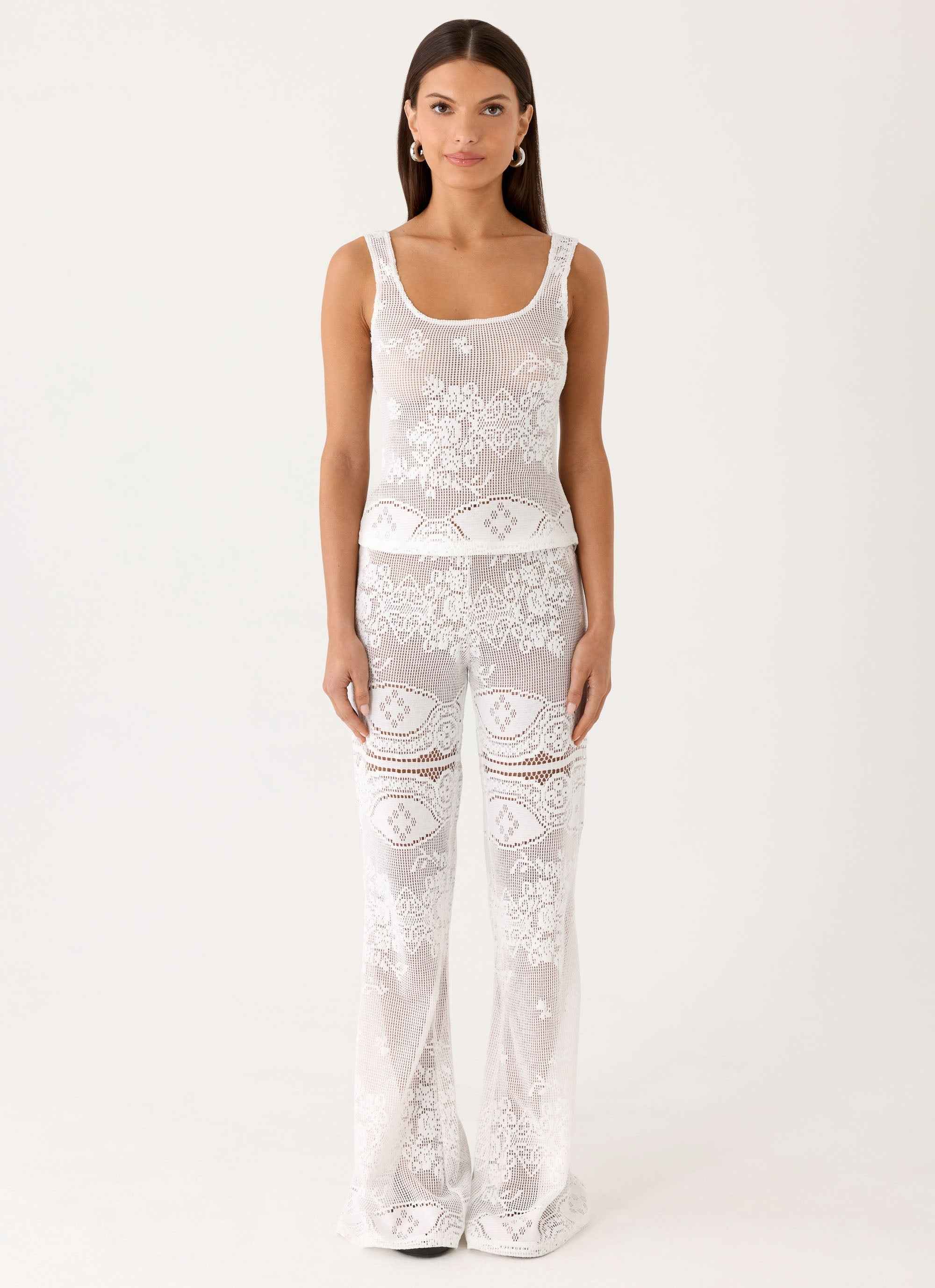 Bosten Low Rise Pants - White