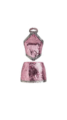 Aara Rose-Pink Glitter Two-Piece Set