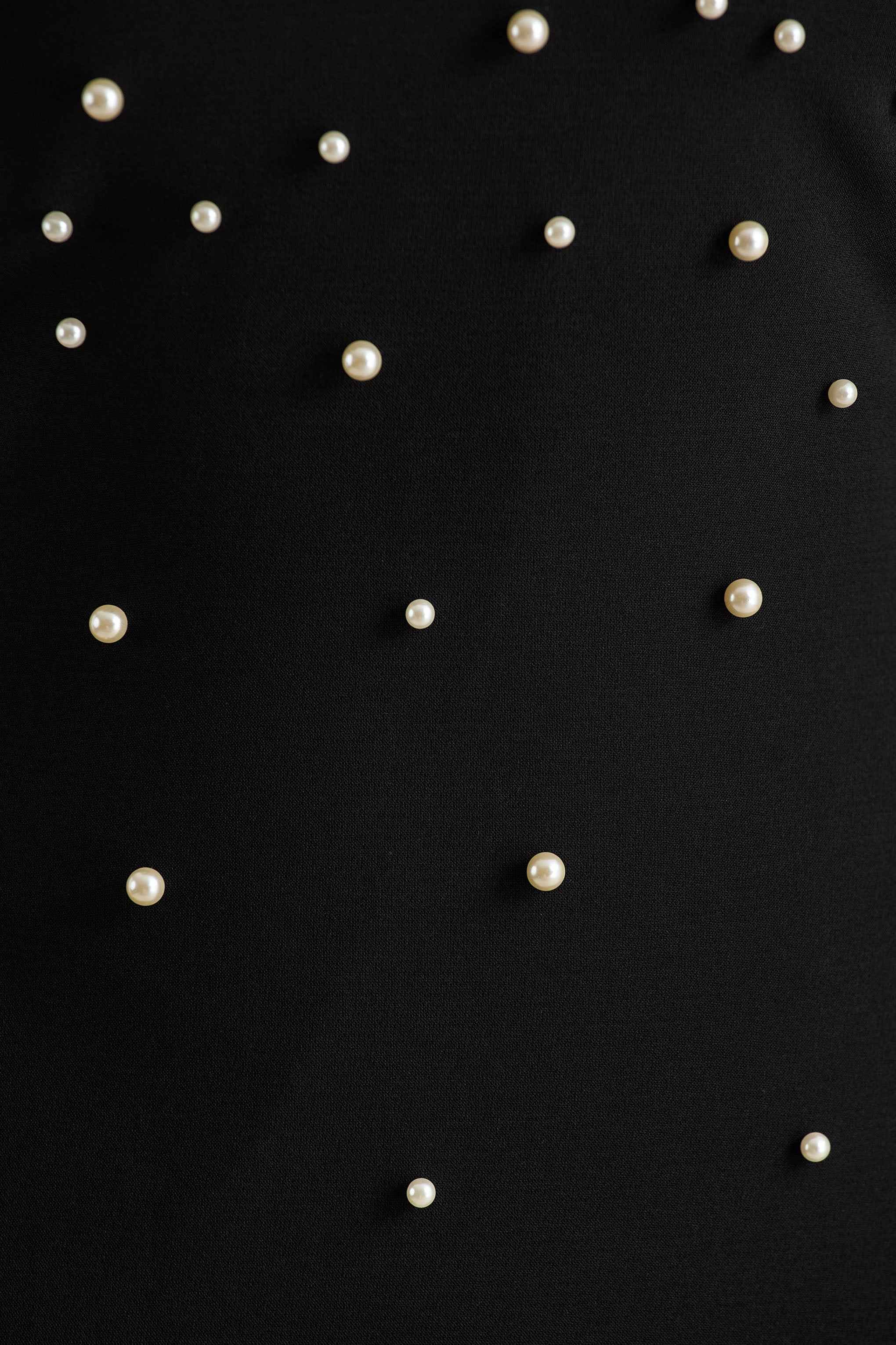 Dani Maxi Dress - Black Hand-Embellished Halter-Neck