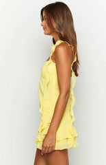 SLEEVELESS RUFFLE MINI SUMMER CASUAL DRESS