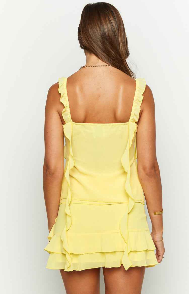 SLEEVELESS RUFFLE MINI SUMMER CASUAL DRESS