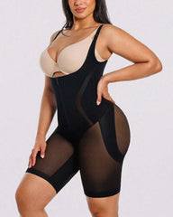 Curve Codeâ„?Maxi Bodysuit - Black Breathable Smoothing