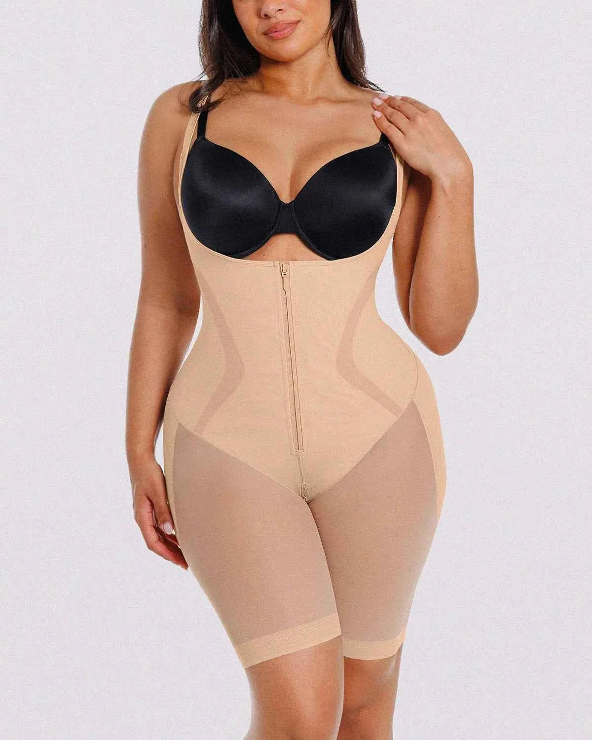 Curve Codeâ„?Maxi Bodysuit - Black Breathable Smoothing