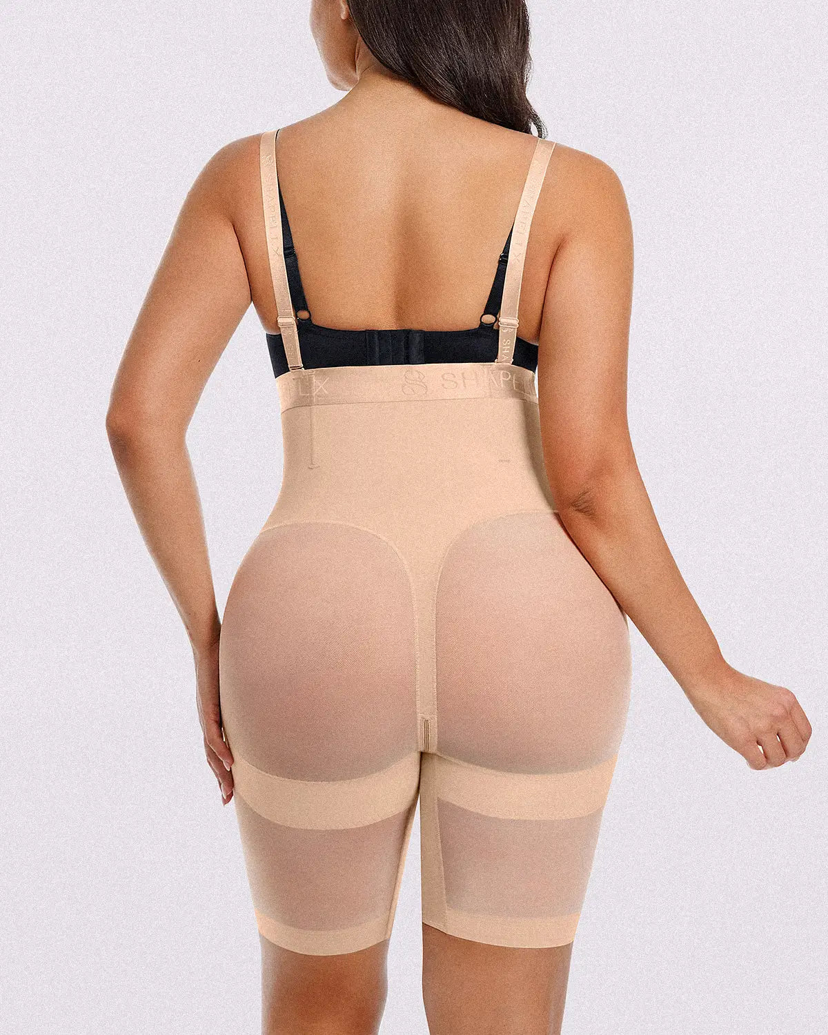 Curve Codeâ„?Mini Dress - Black Mesh Compression