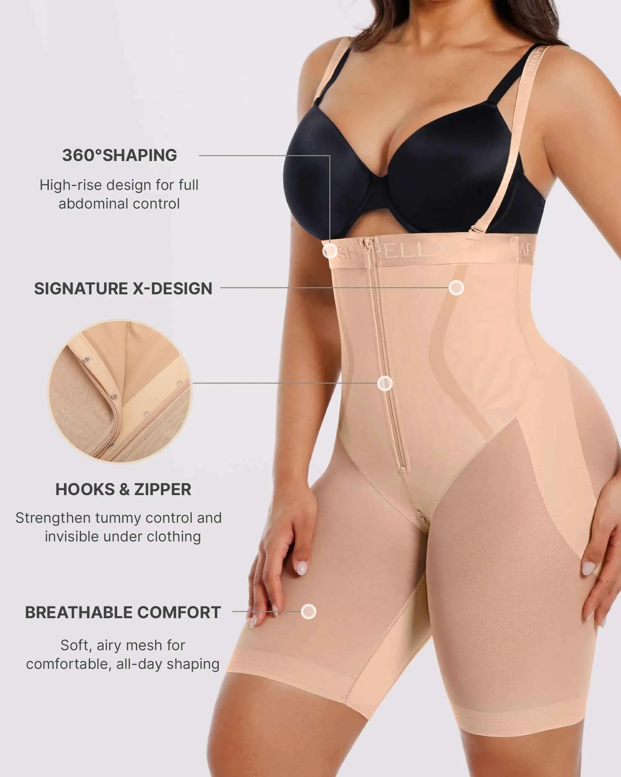Curve Codeâ„?Mini Dress - Black Mesh Compression