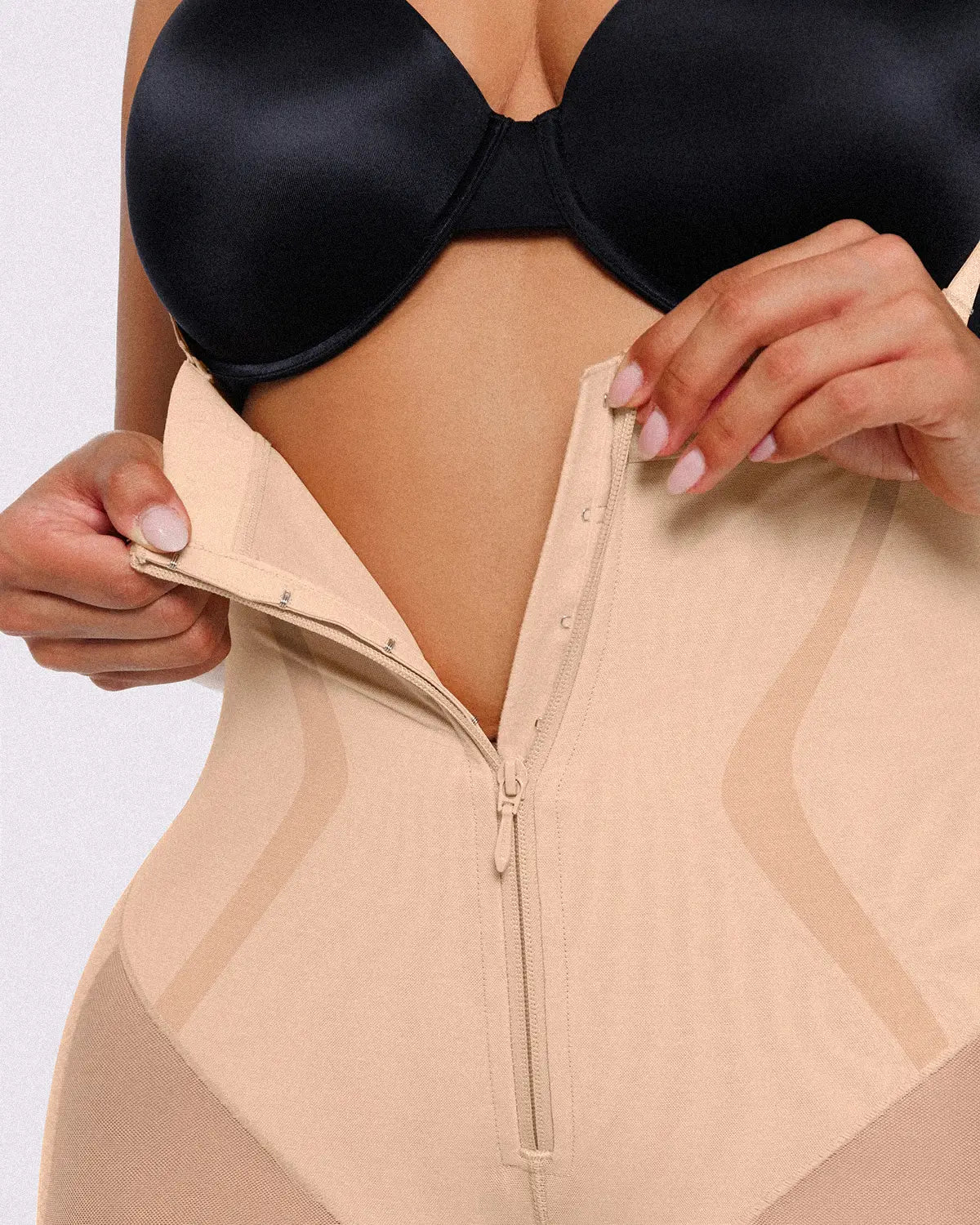 Curve Codeâ„?Mini Dress - Black Mesh Compression