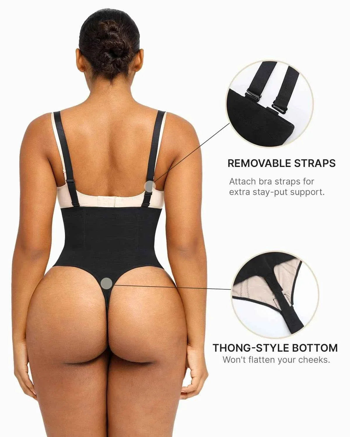 Curve Codeâ„?Sculpting Thong - Black X-Shape Design