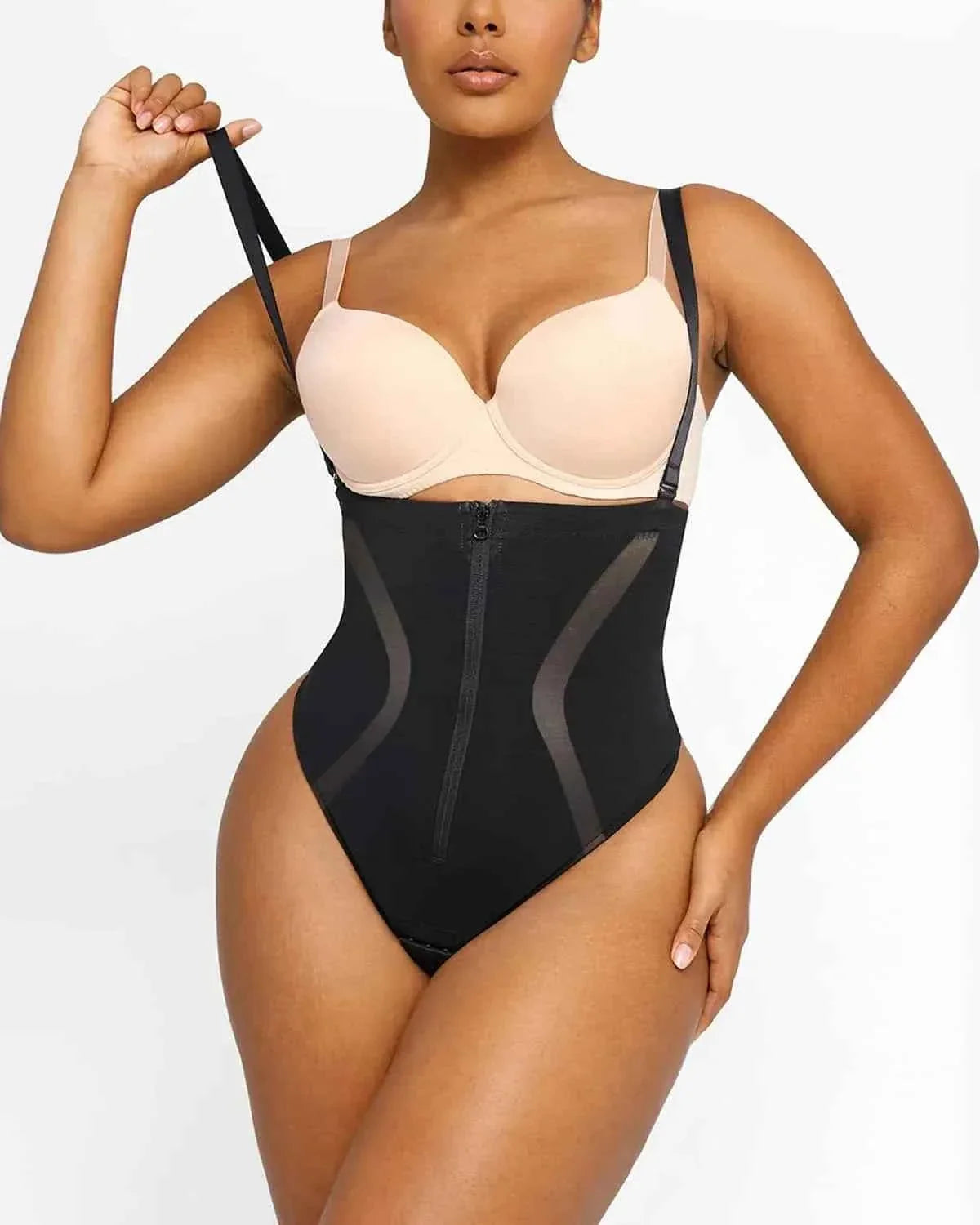 Curve Codeâ„?Sculpting Thong - Black X-Shape Design