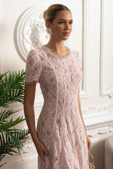 LACE FLORAL MIDI PARTY COCKTAIL DRESS