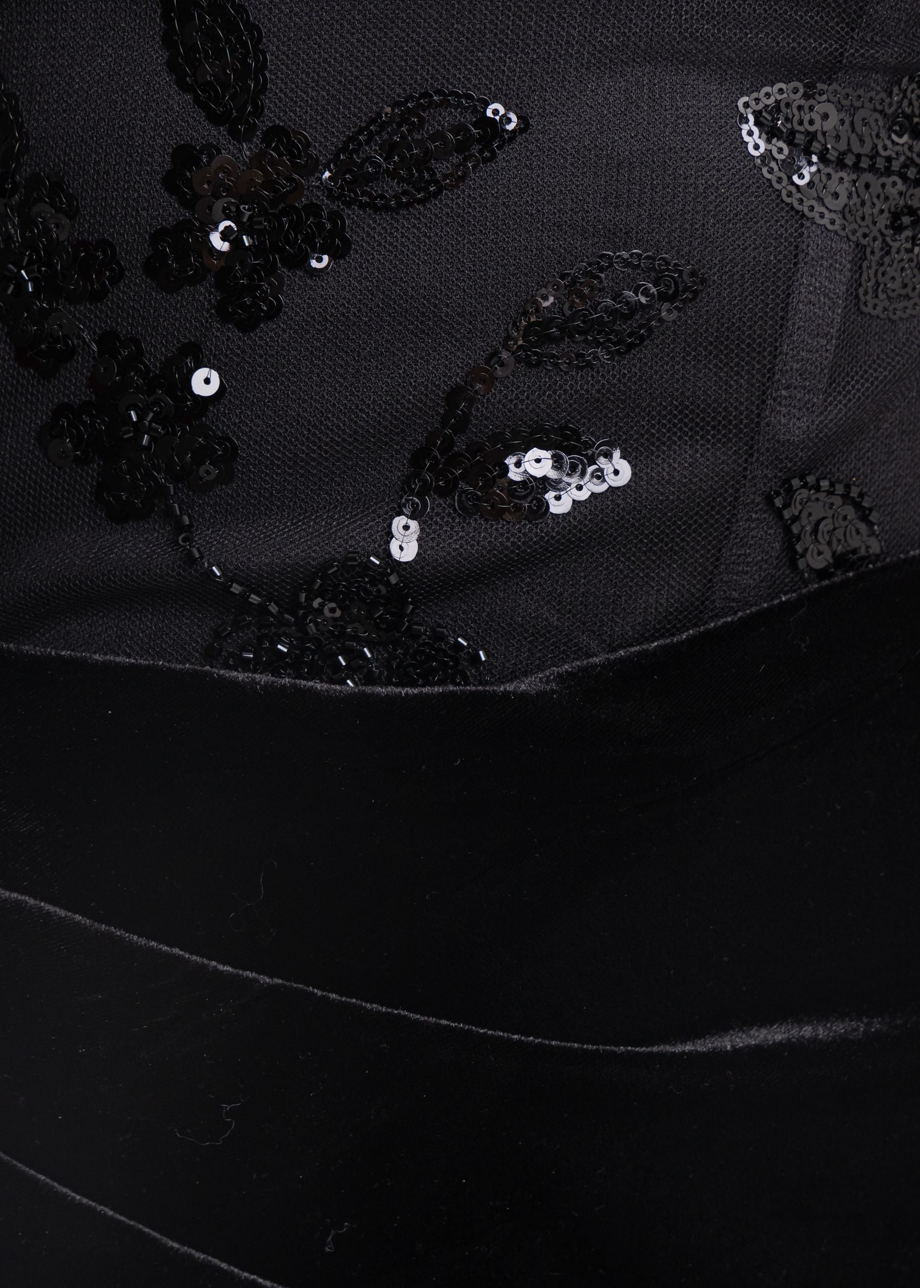 Dark Temptation Velvet Drape Mini Dress - Black