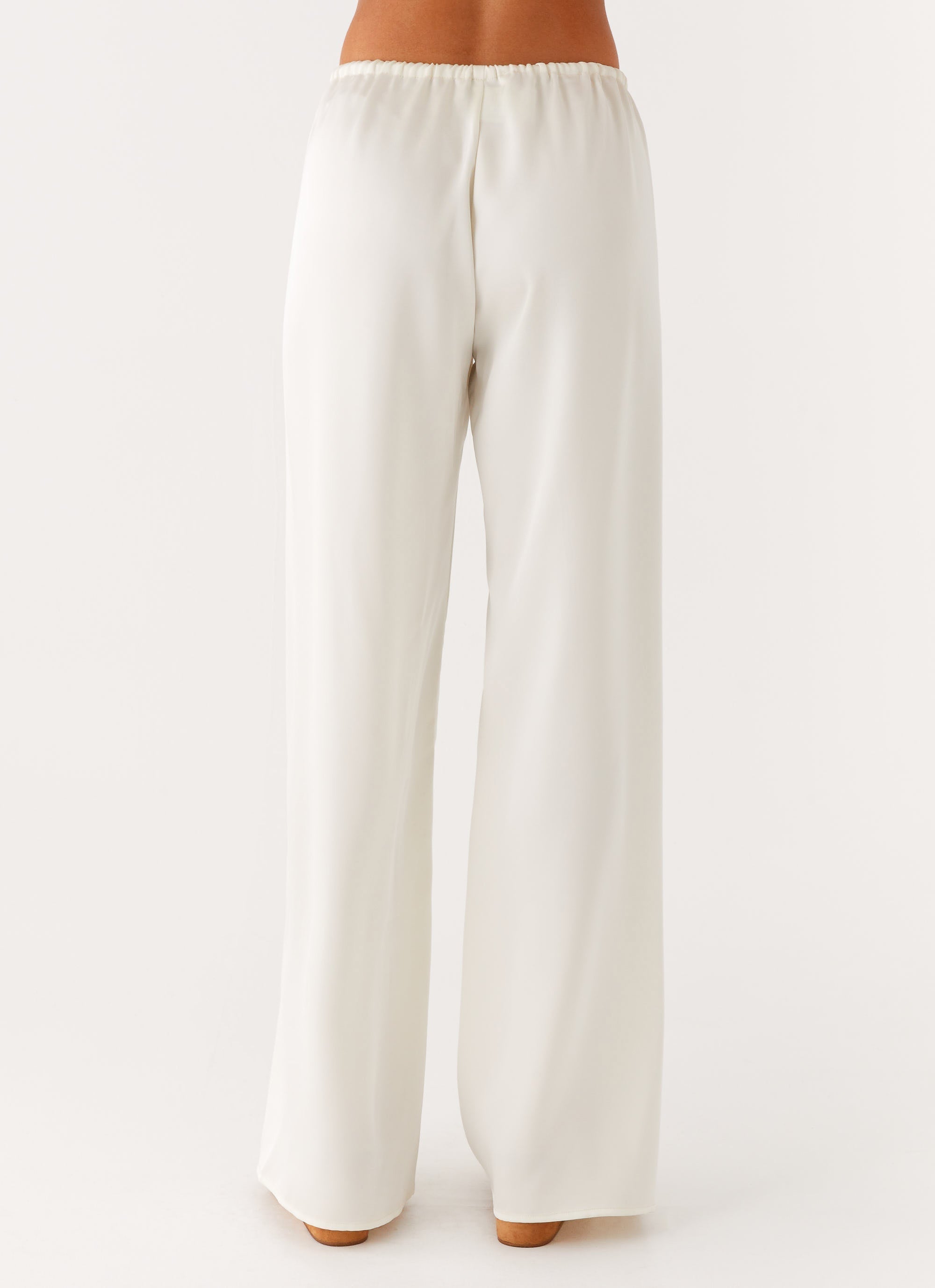 Deacon Satin Pants - Butter Low Rise