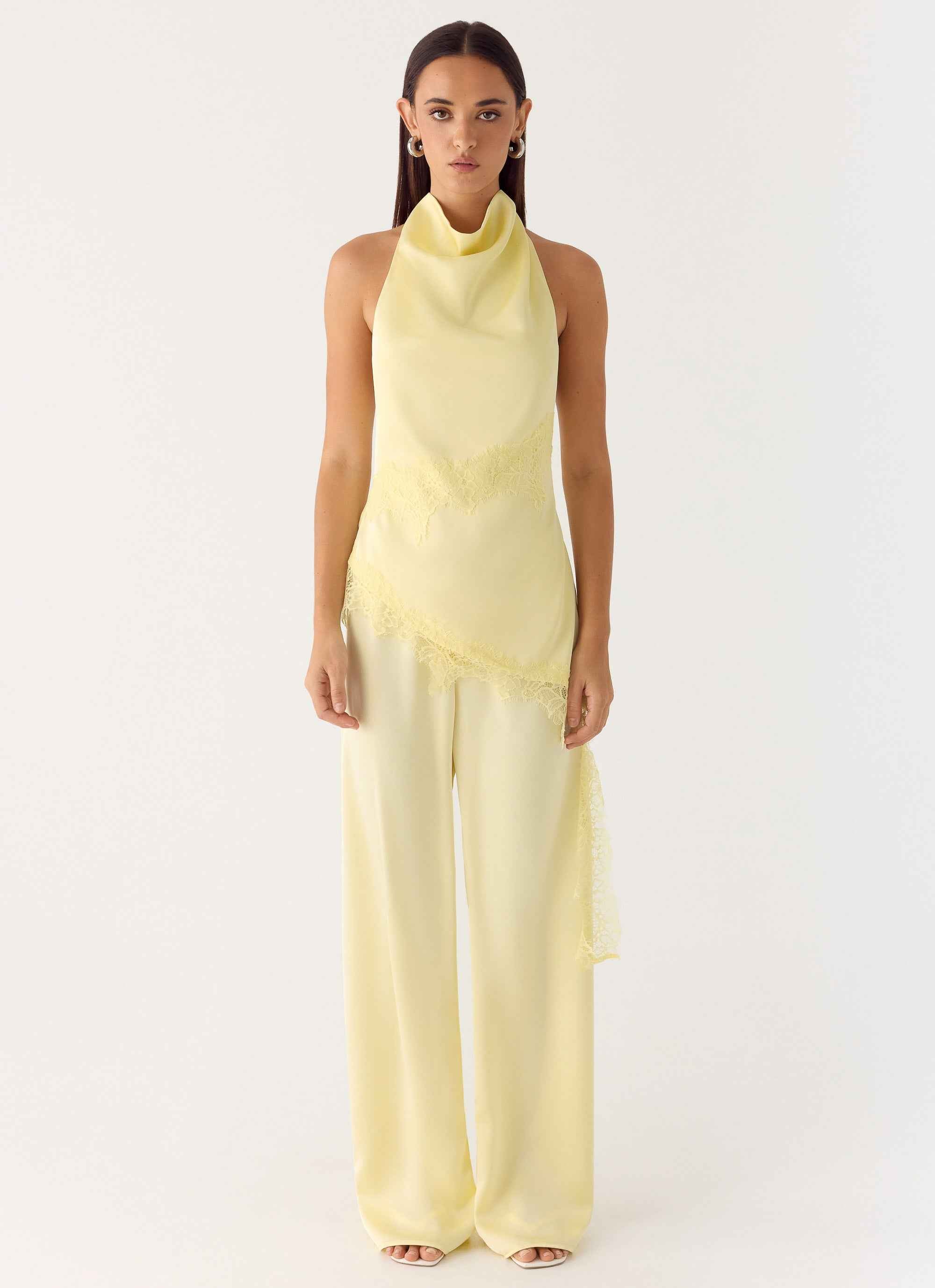 Deacon Maxi Pants - Yellow Elasticated Waistband