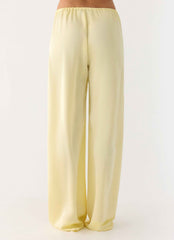 Deacon Maxi Pants - Yellow Elasticated Waistband