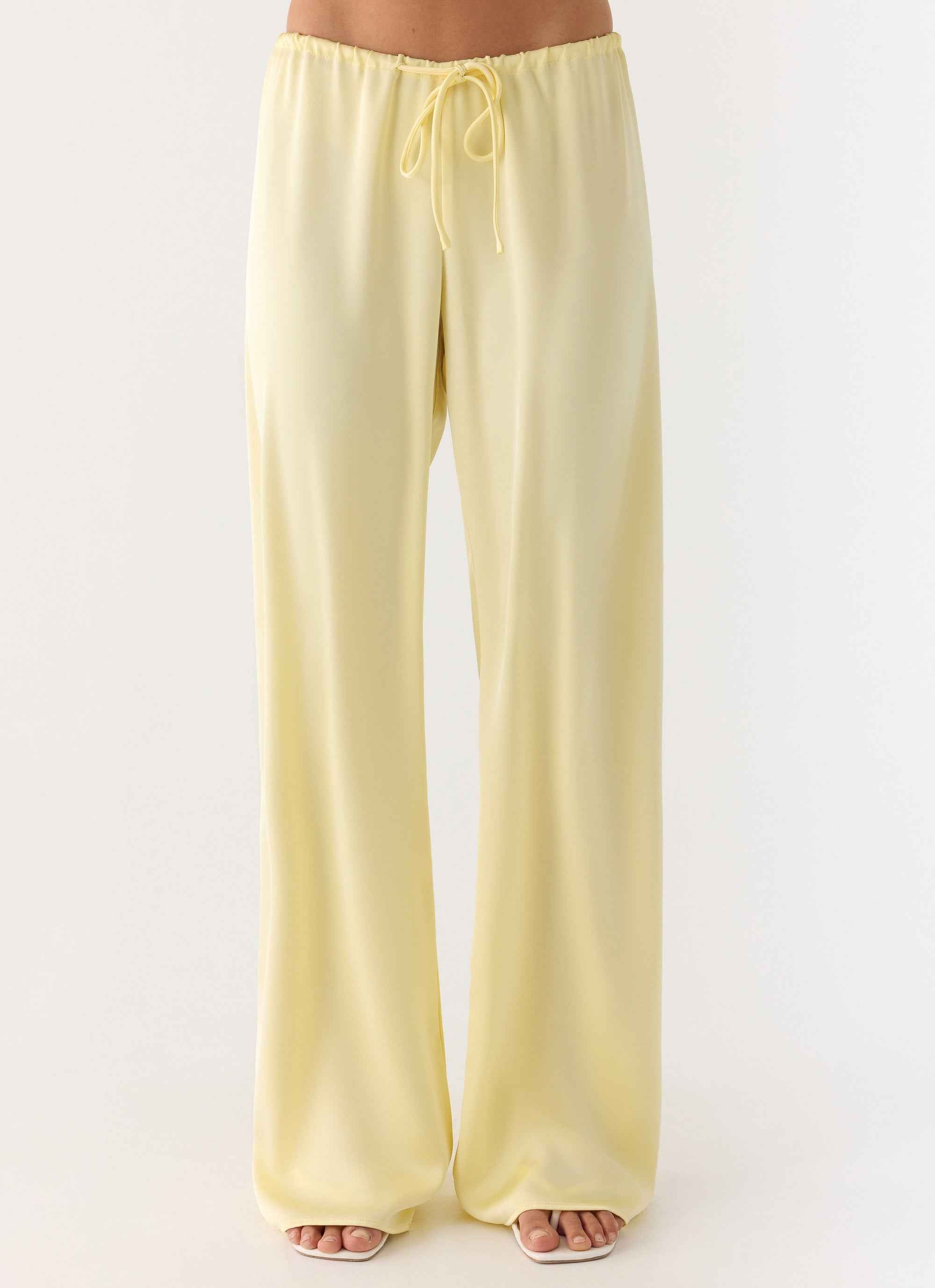 Deacon Maxi Pants - Yellow Elasticated Waistband