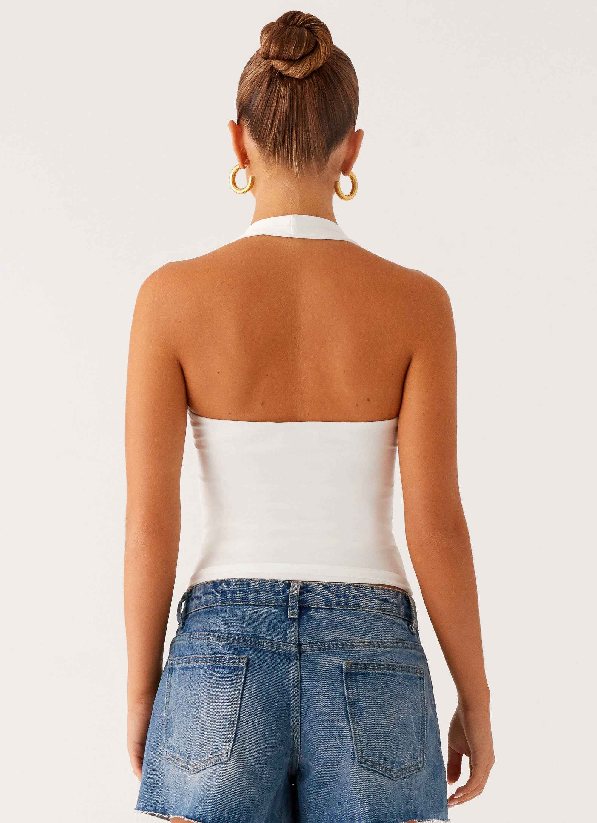 Diego Mini Dress - Off White Metal Embellishment