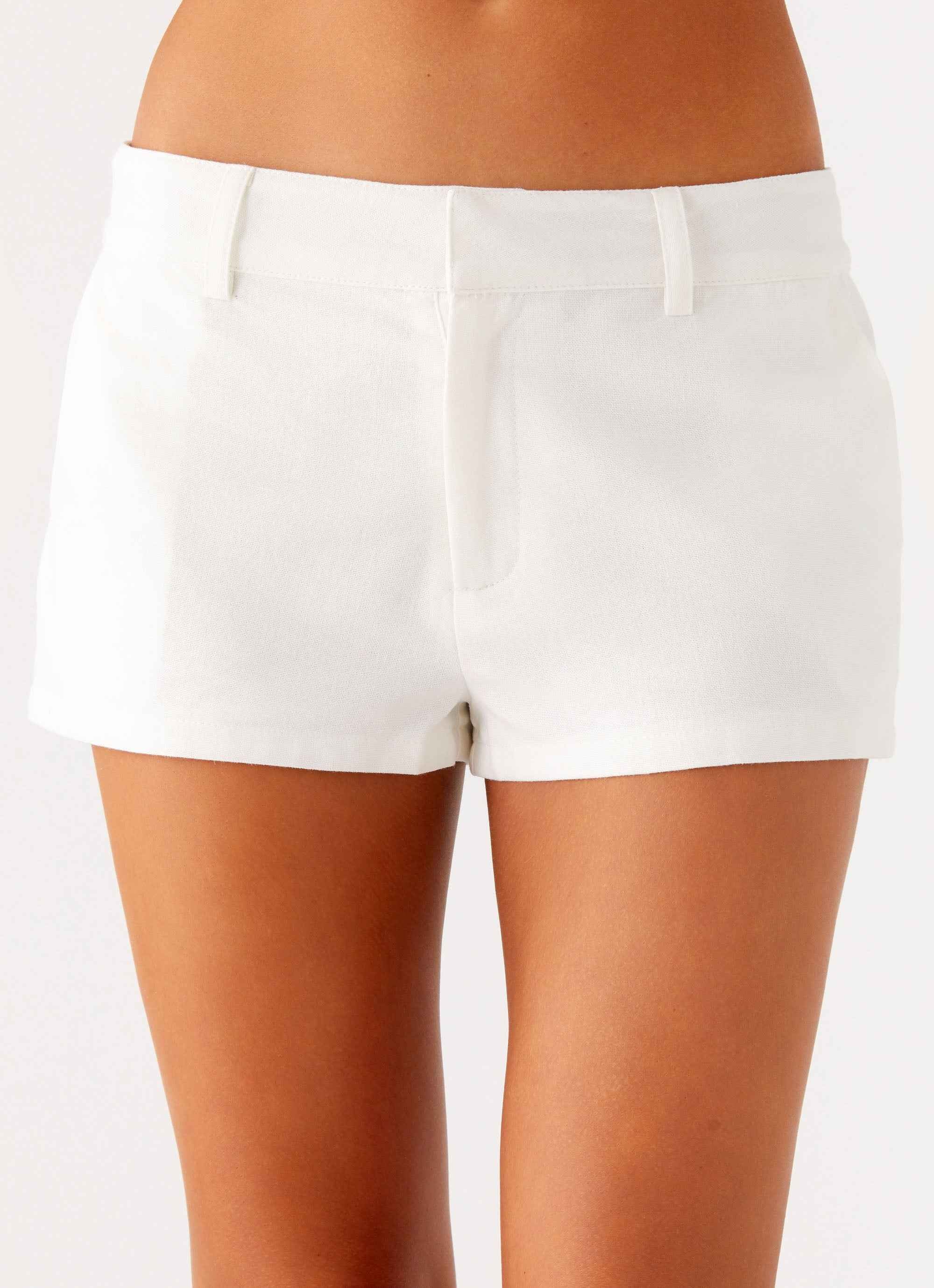 Delong Mini Shorts - White Linen