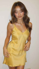 Adele Gold Mini Dress