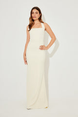 Odd Muse Halter Sleeveless Maxi Bridesmaid Dress - Navy