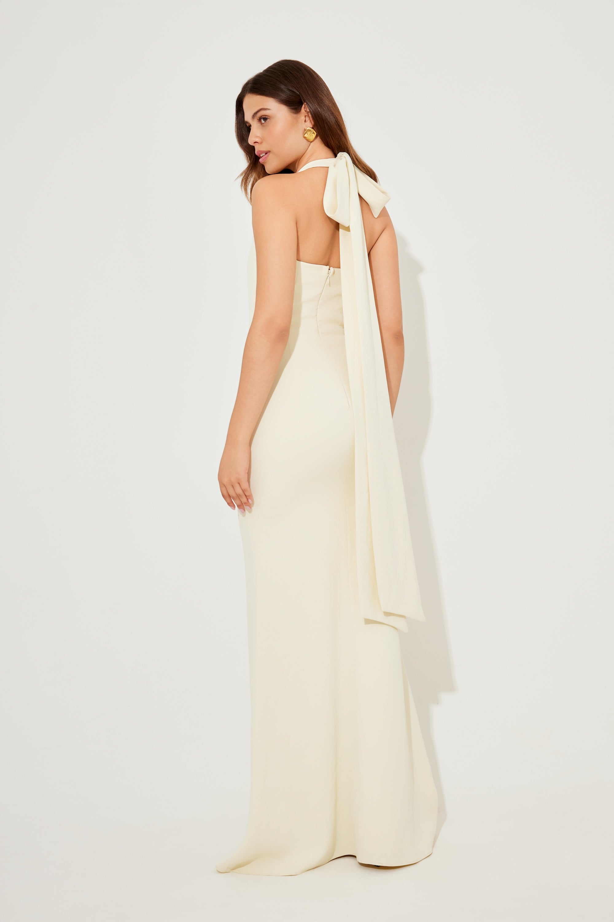 Odd Muse Halter Sleeveless Maxi Bridesmaid Dress - Navy