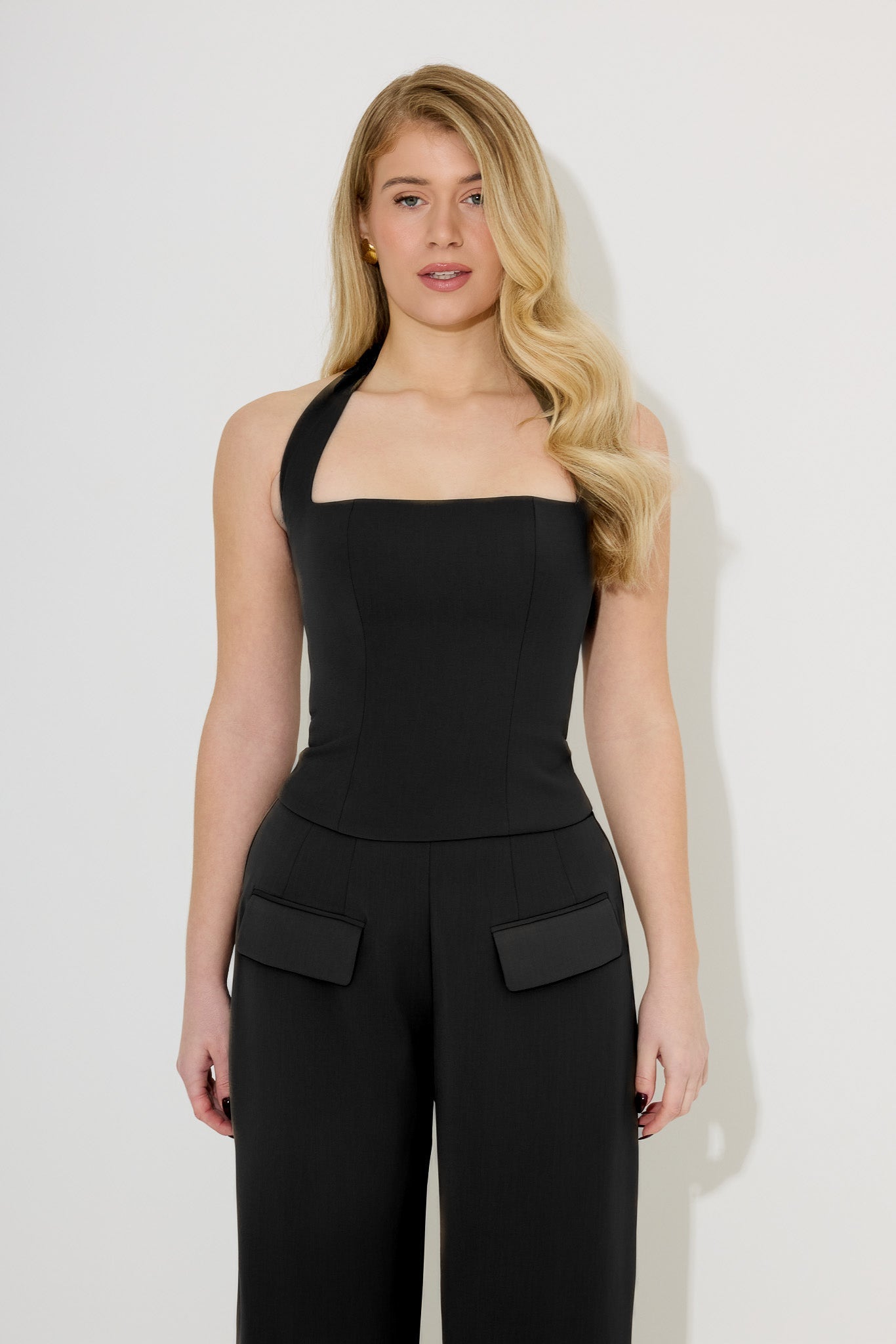 Classic Fitted Sleeveless Mini Evening Dress - Black