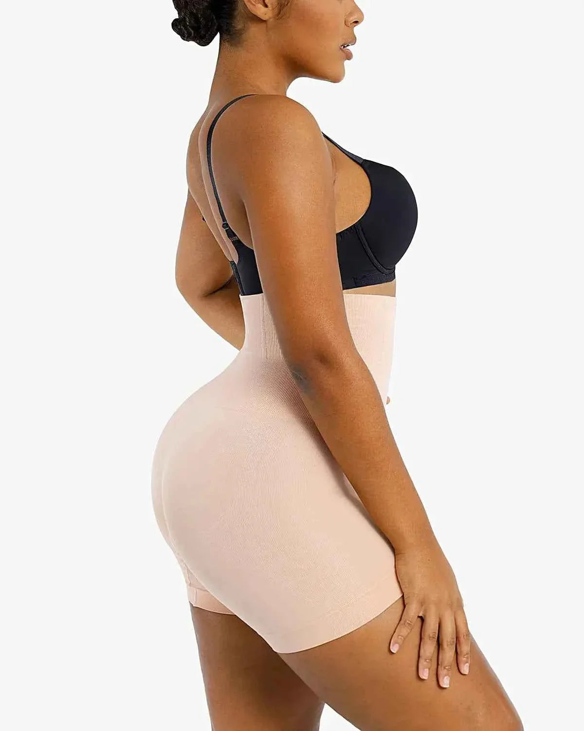 Bare Essentials Eco Seamless Thong - Black High Waist