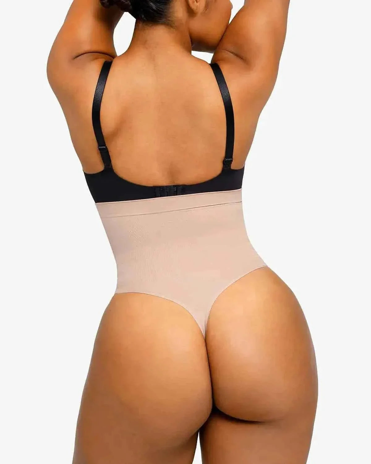 Bare Essentials Eco Seamless Thong - Black High Waist