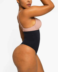 Bare Essentials Eco Seamless Thong - Black High Waist