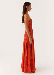 Eden Maxi Dress - Amber Strapless Chiffon