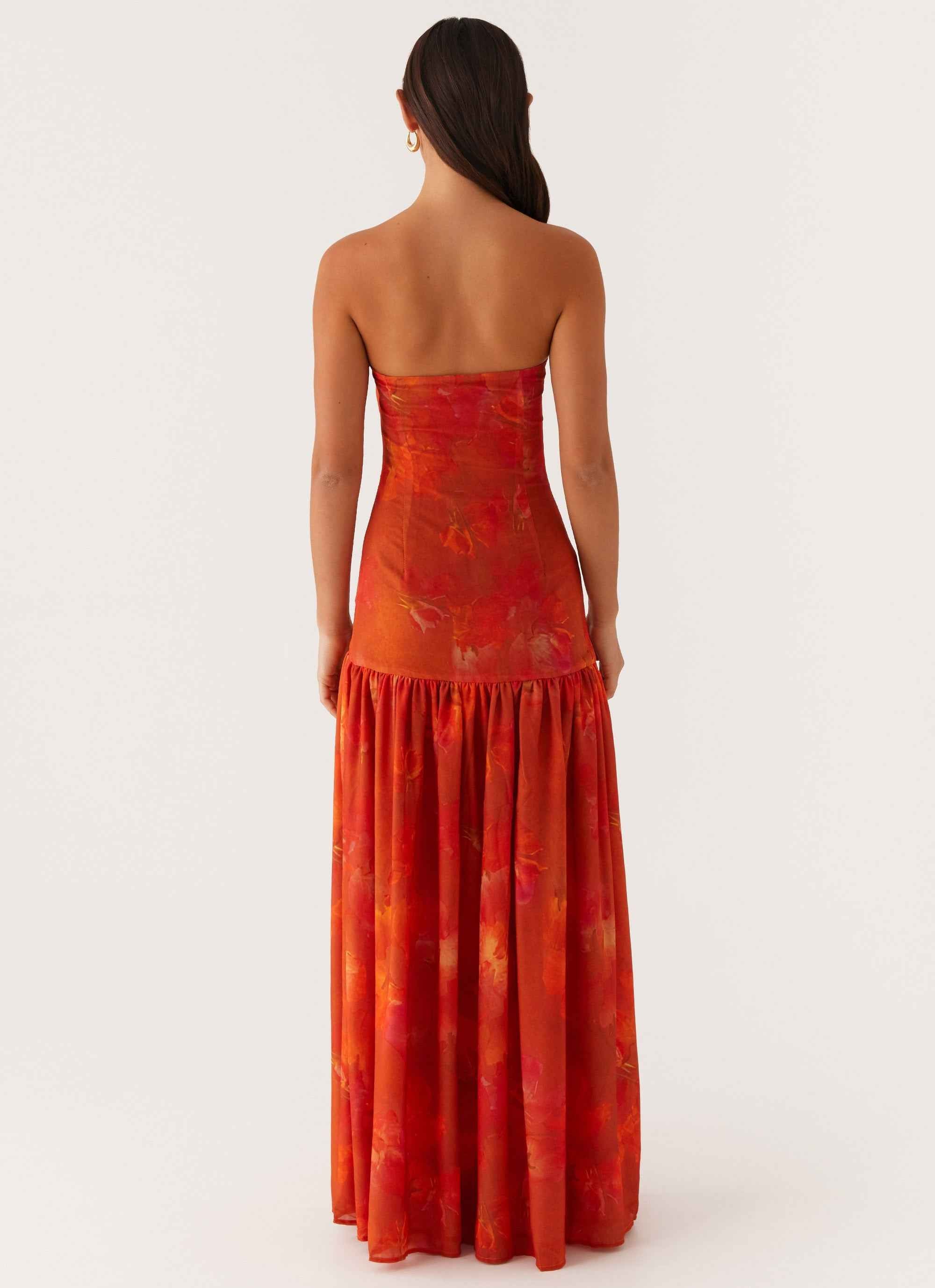 Eden Maxi Dress - Amber Strapless Chiffon