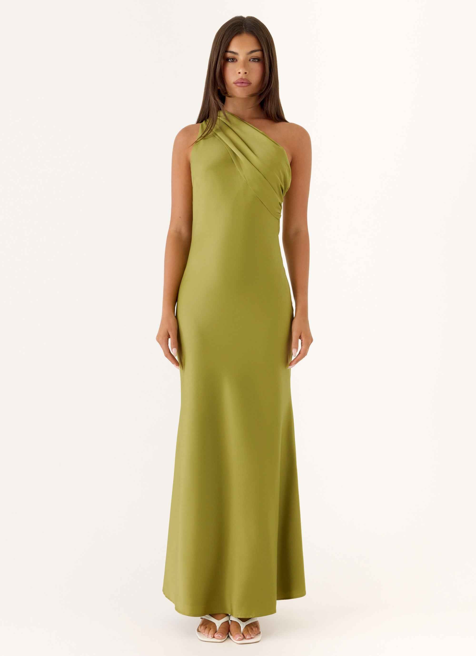 Elena Maxi Dress - Fern Green Fully Lined
