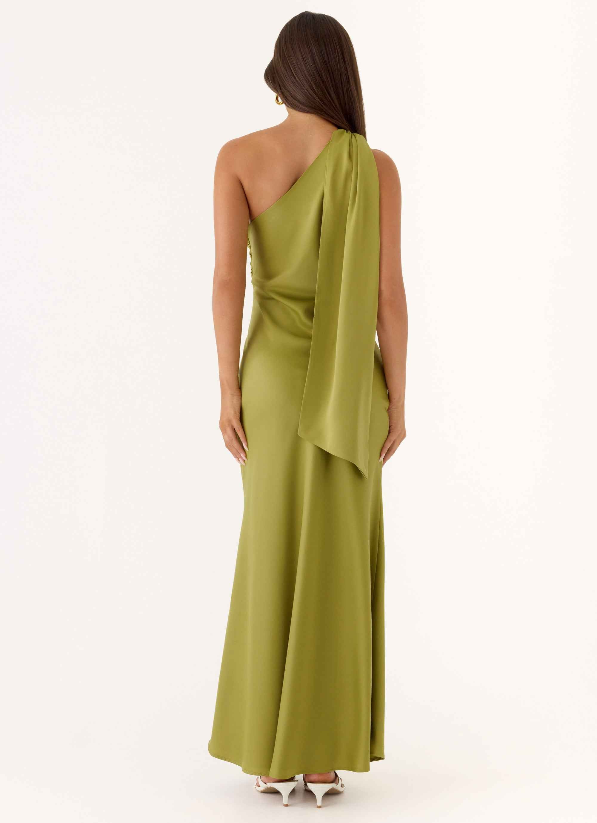 Elena Maxi Dress - Fern Green Fully Lined