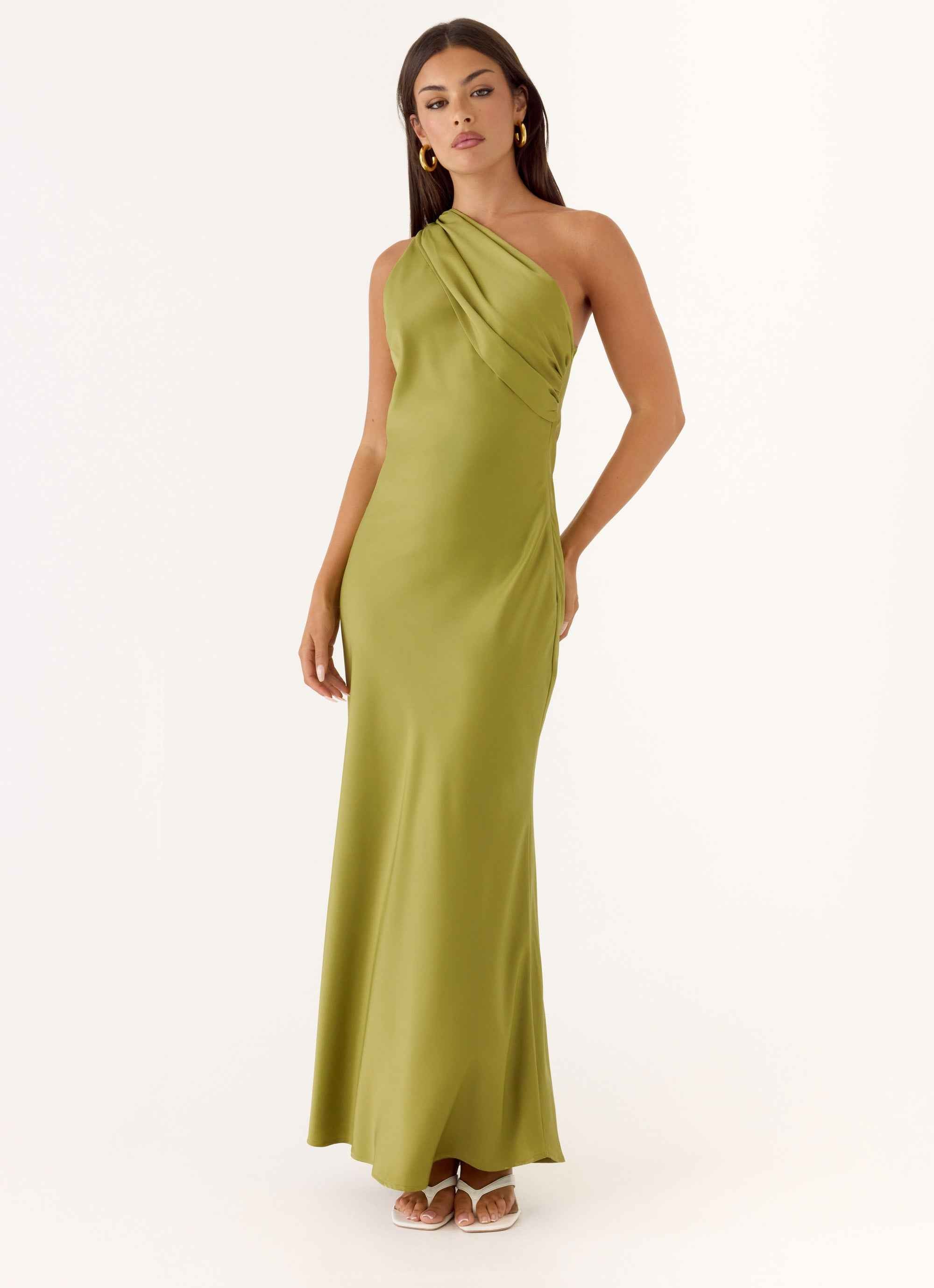 Elena Maxi Dress - Fern Green Fully Lined
