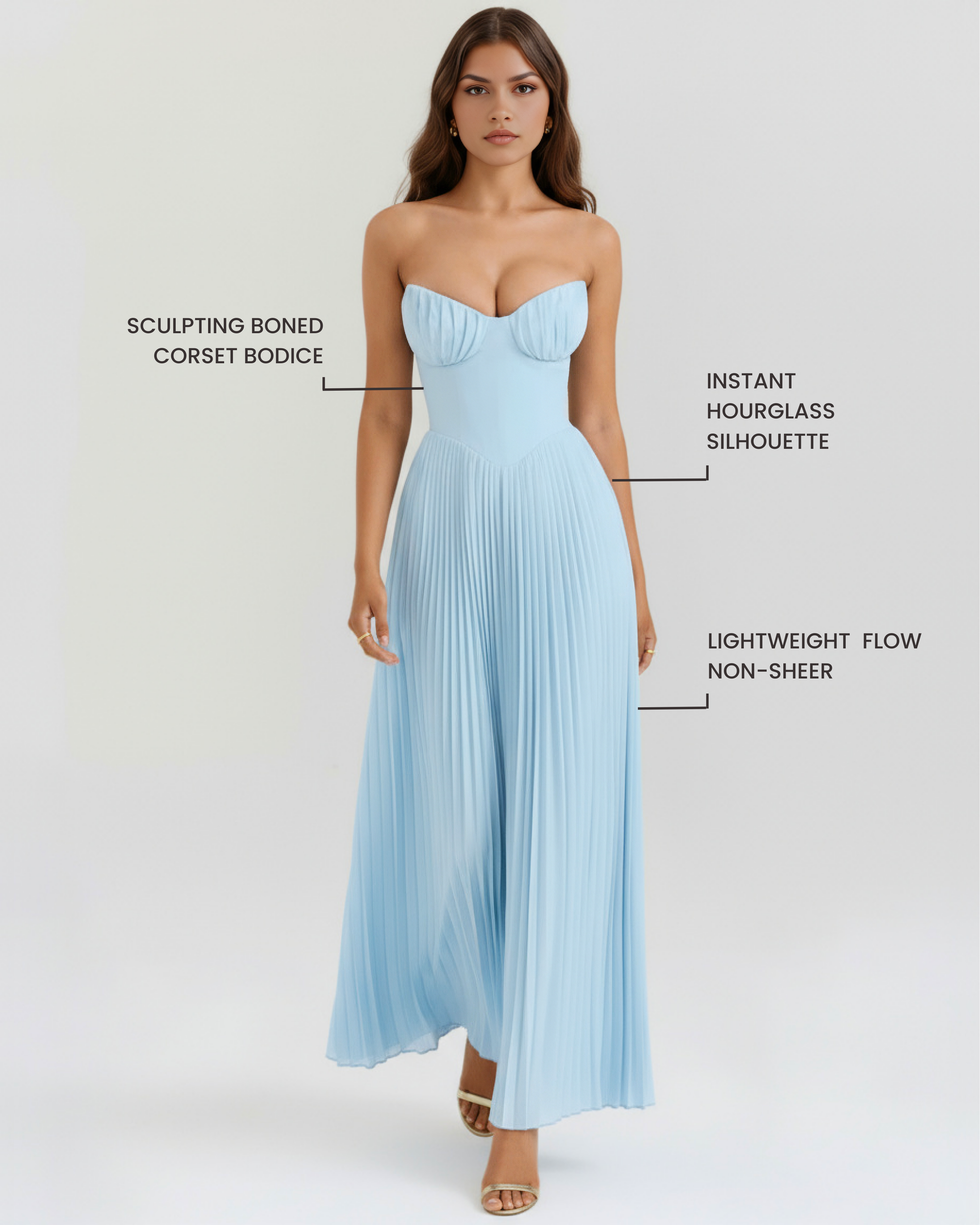 Shell Pleats, Boned Bodice, Romantic Events
